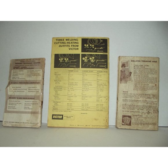 Lot 3 Vtg Welding Guide:Hobart Victor Weldor's Reference Book cutting heating - Picture 2 of 12